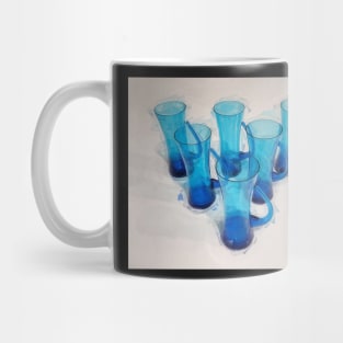 Blue Glasses Composition Mug